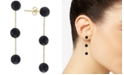 EFFY Collection EFFY&reg; Onyx (6mm) Triple Drop Earrings in 14k Gold